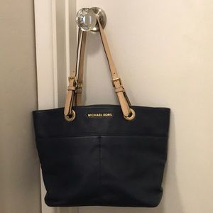 Michael Kors Navy Bedford Leather Tote!